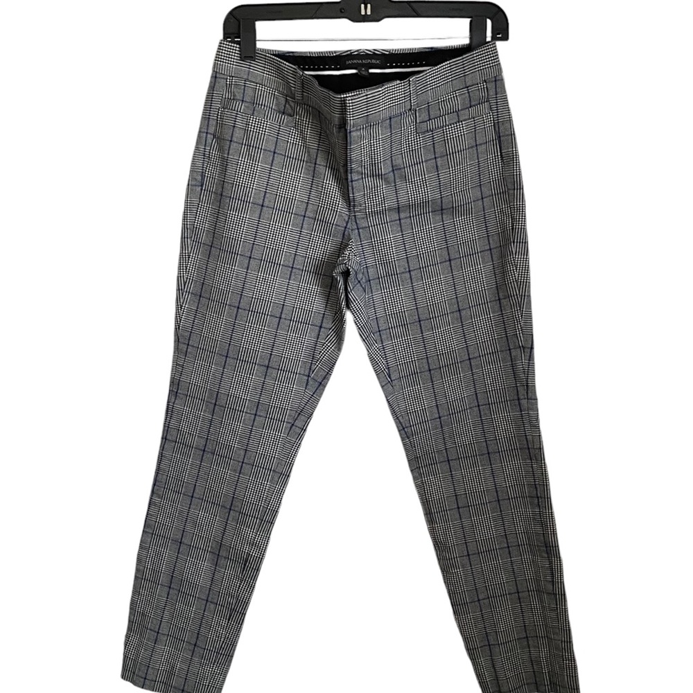 Banana Republic Plaid Cotton Blend Pants Size 4